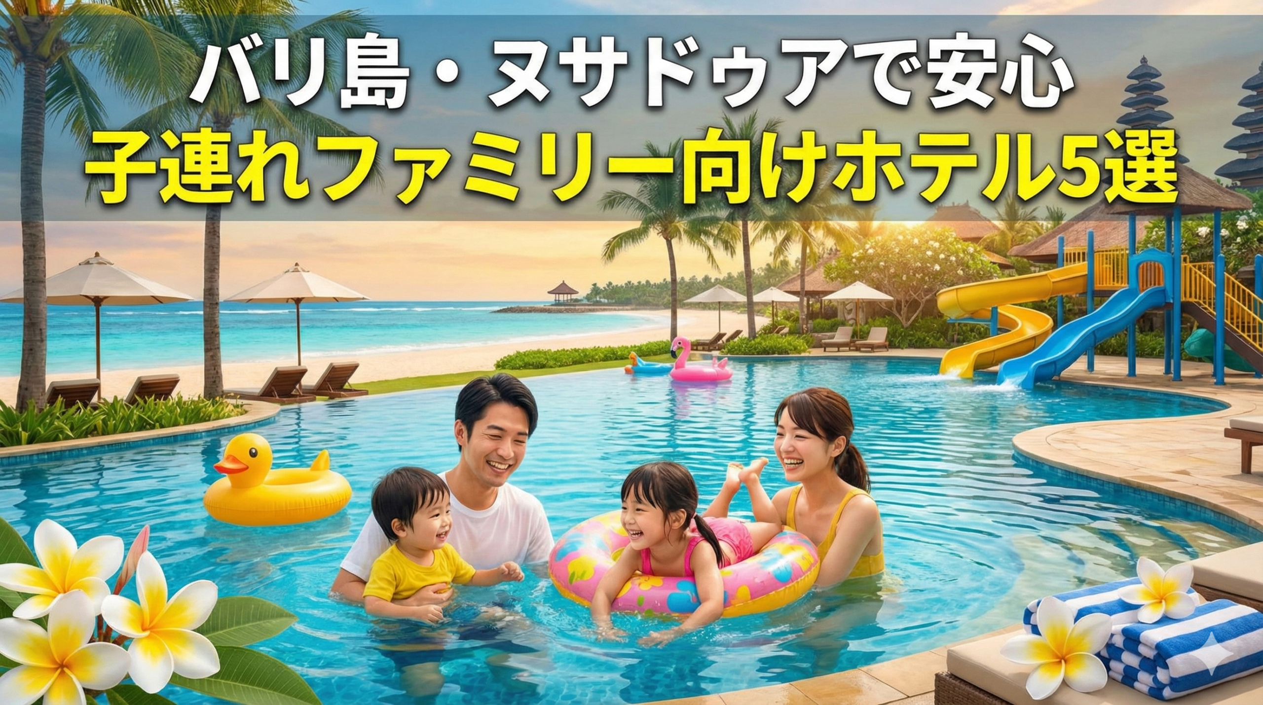 バリ島 ヌサドゥアのファミリー向けホテルとプール