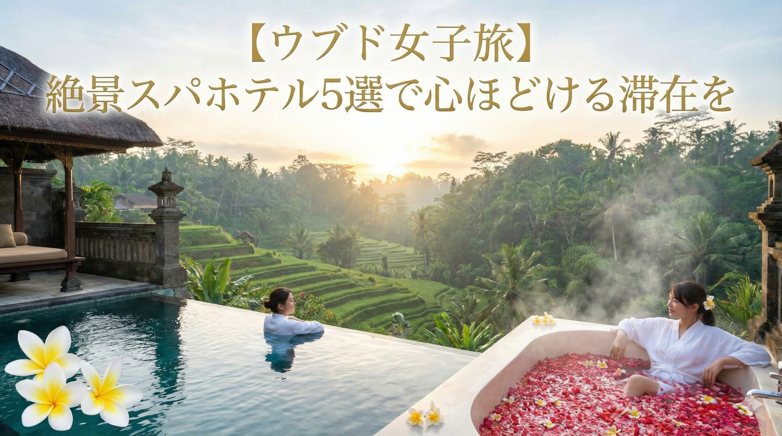 バリ島ウブドの絶景スパホテルで癒される女子旅