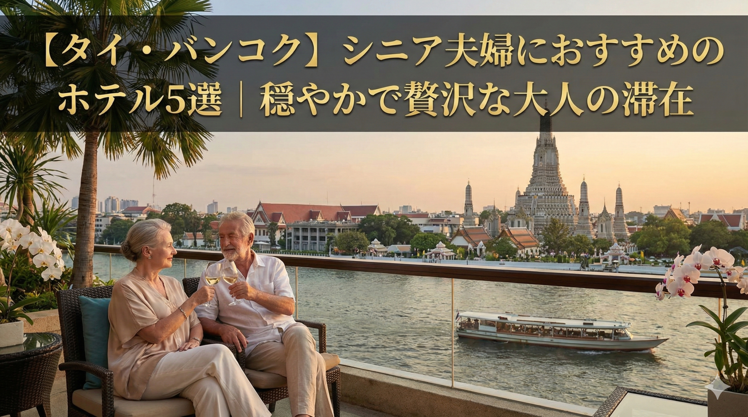 バンコクで過ごすシニア夫婦向けのホテル外観